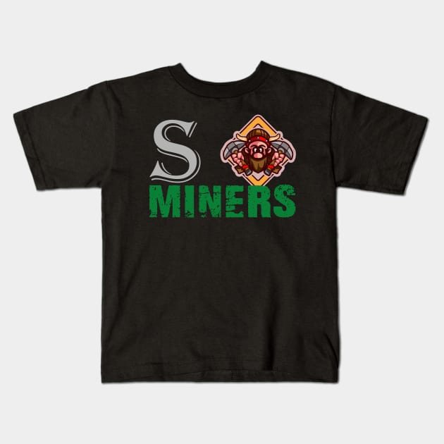 miners pride Kids T-Shirt by mo designs 95